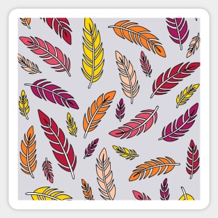 Red, Orange, and Yellow Feathers Sticker